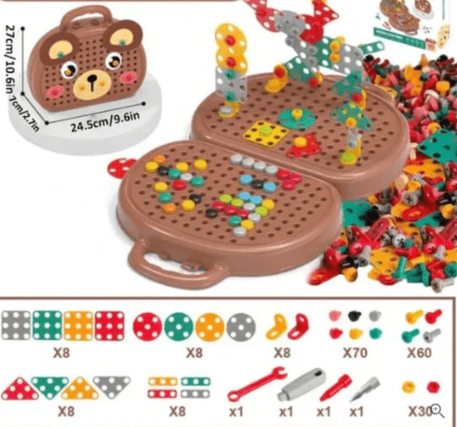 Juego de caja de herramientas con taladro para niños